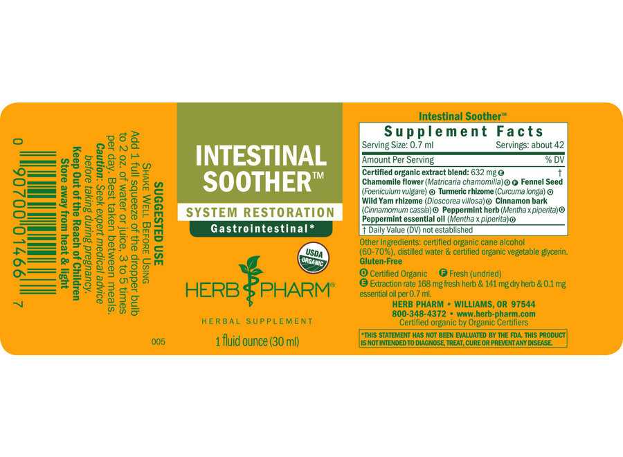 Herb Pharm INTESTINAL SOOTHER 1 oz