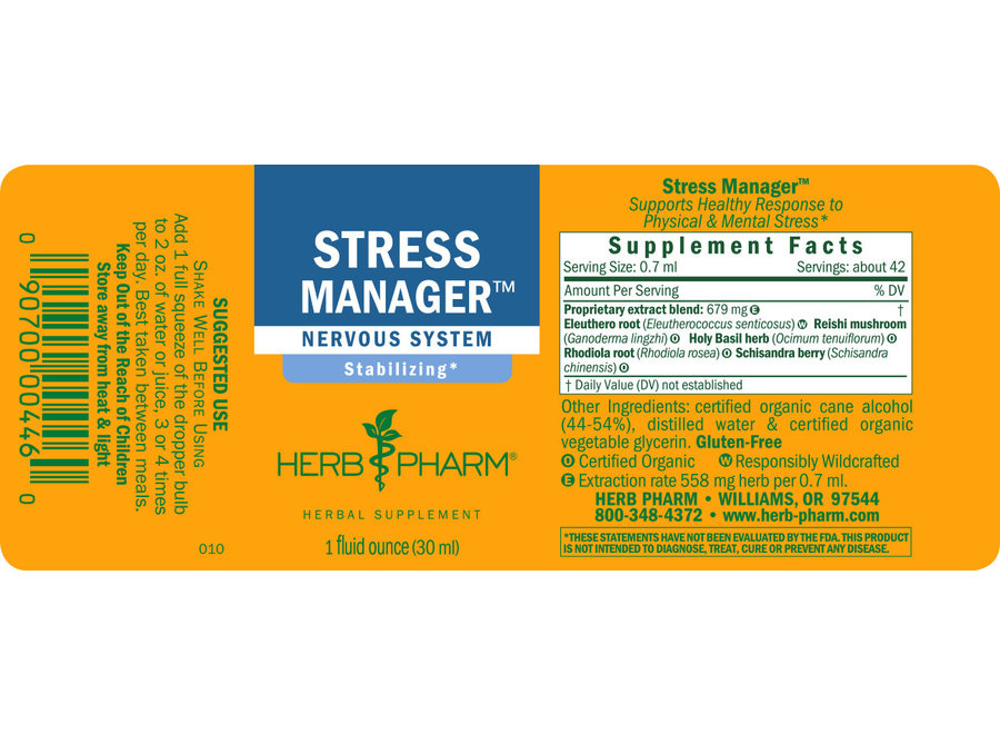 Herb Pharm STRESS MANAGER  1 oz