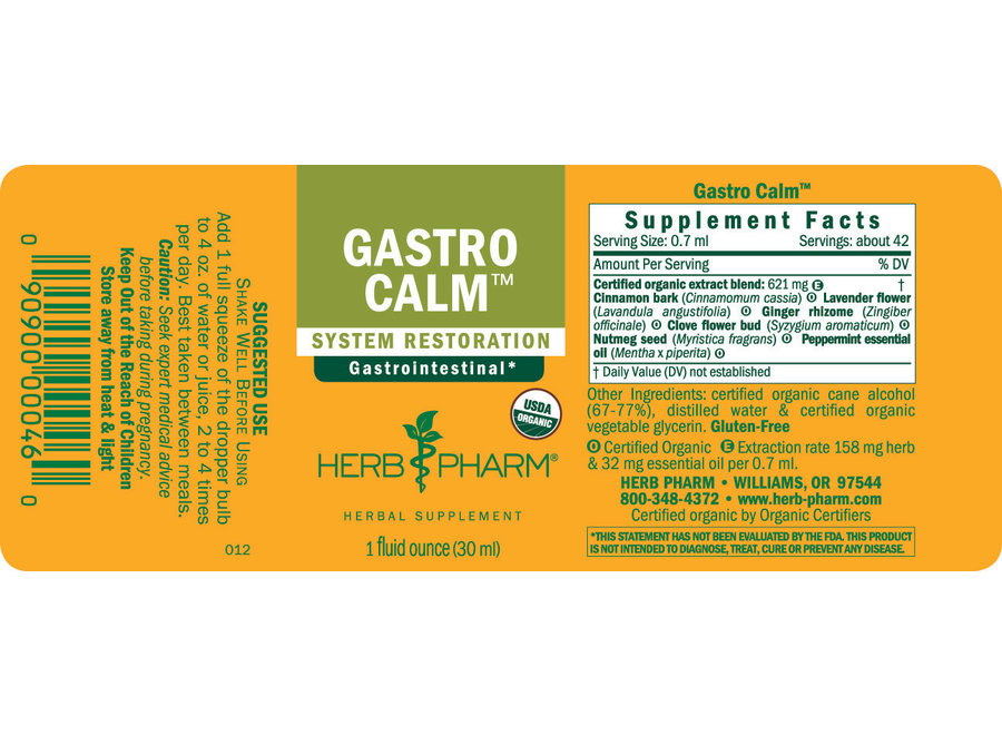 Herb Pharm GASTRO CALM  1 oz