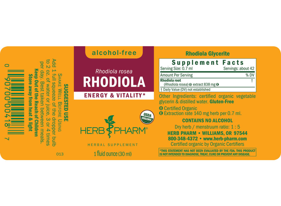 Herb Pharm RHODIOLA GLYCERITE 1 oz.
