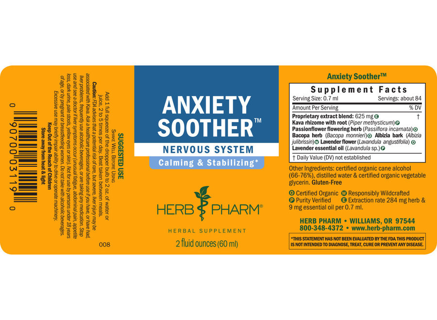 Herb Pharm ANXIETY SOOTHER 2 oz