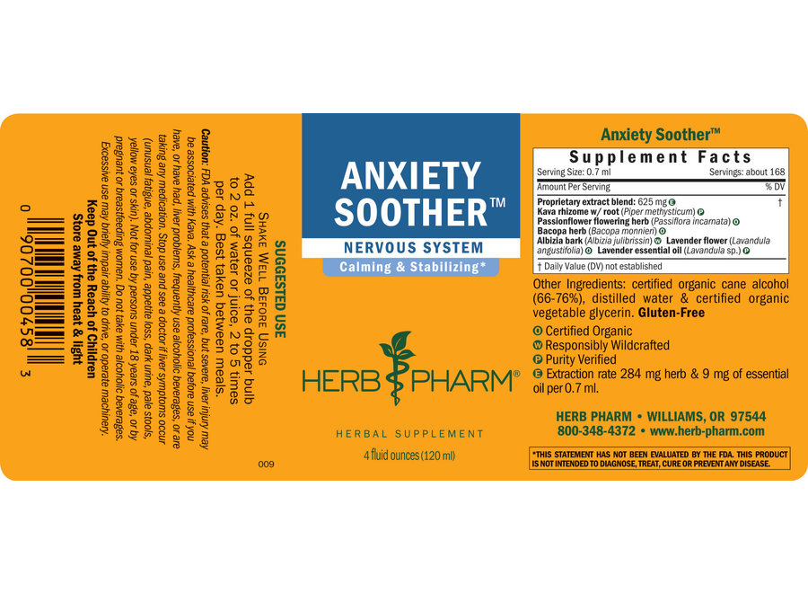 Herb Pharm ANXIETY SOOTHER 4 oz