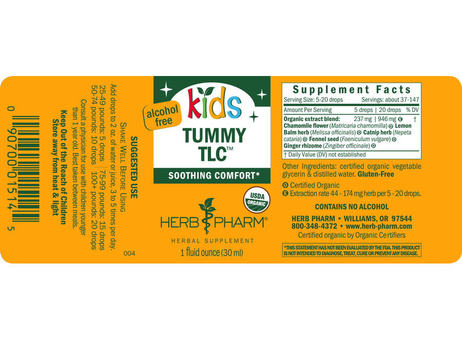 Herb Pharm KIDS TUMMY TLC 1 oz