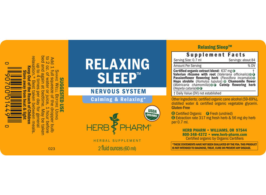 Herb Pharm RELAXING SLEEP   2 oz