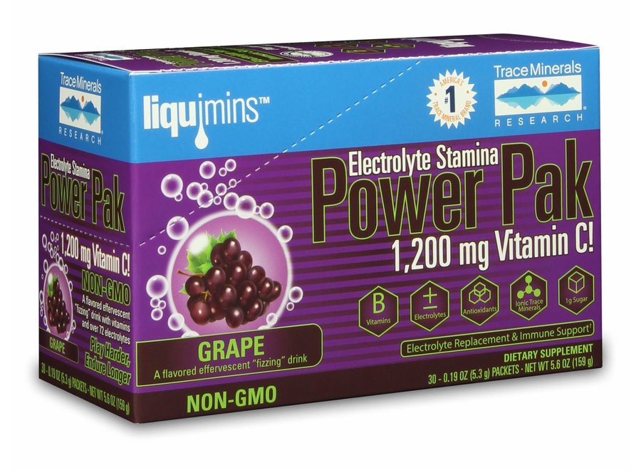 Trace Minerals Electrolyte Stamina Power Pak Non-GMO Concord Grape single