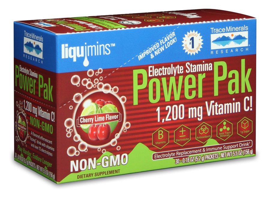 Trace Minerals Electrolyte Stamina Power Pak Non-GMO Cherry Lime single