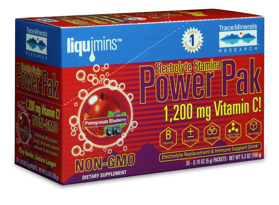 Trace Minerals Electrolyte Stamina Power Pak Non-GMO Pom-Blueberry  single
