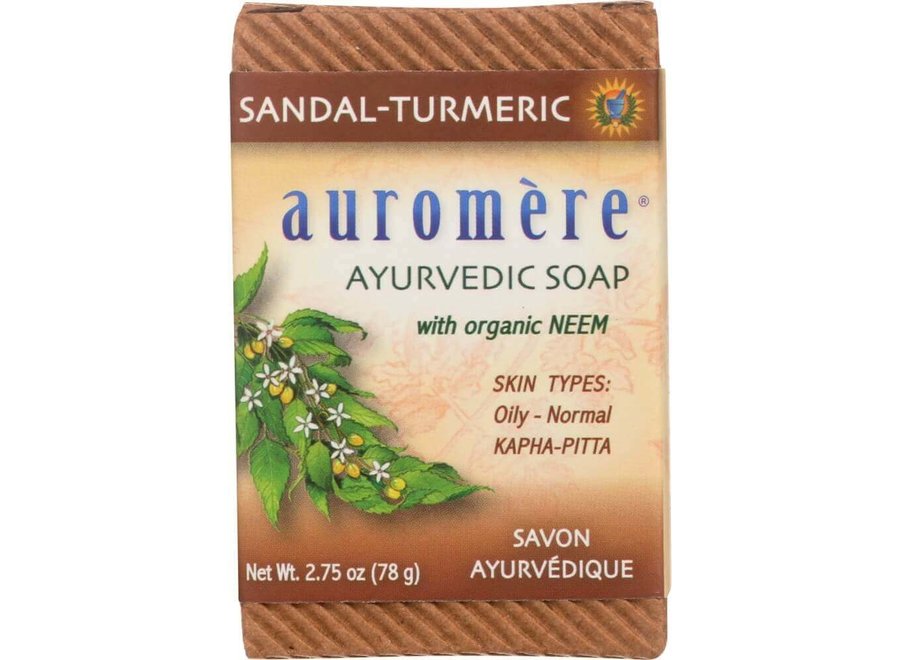 Auromere Sandal Turmeric Ayurvedic Soap
