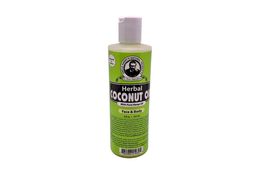 Uncle Harry's  Herbal Coconut Oil for Skin 8 oz.