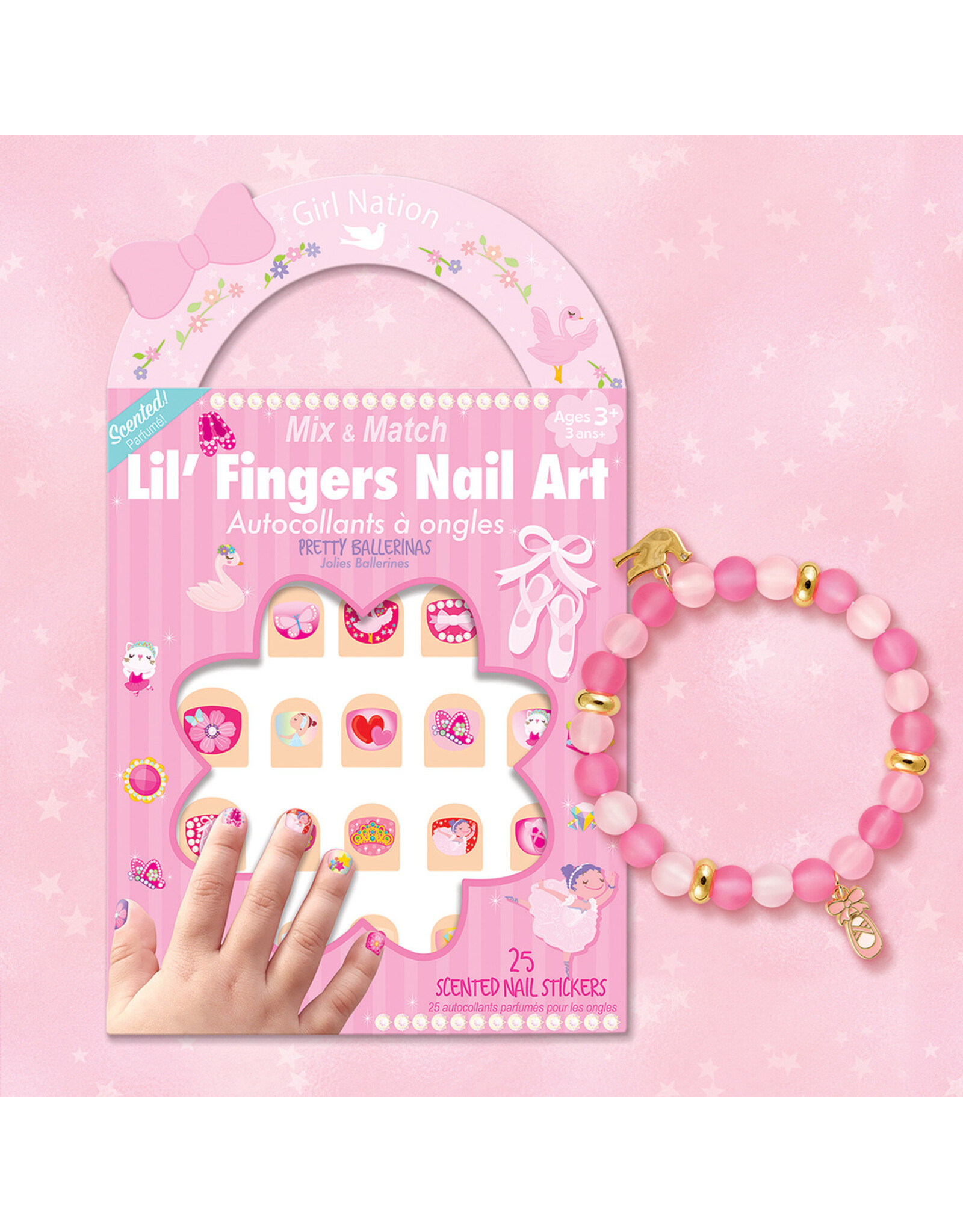 Faire FBallet Bracelet and Nail Sticker Gift Pack-