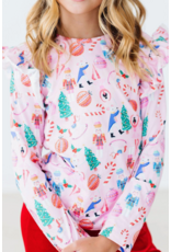 Mila & Rose Mila & Rose- Sugarplum Fairy Ruffle Tshirt-
