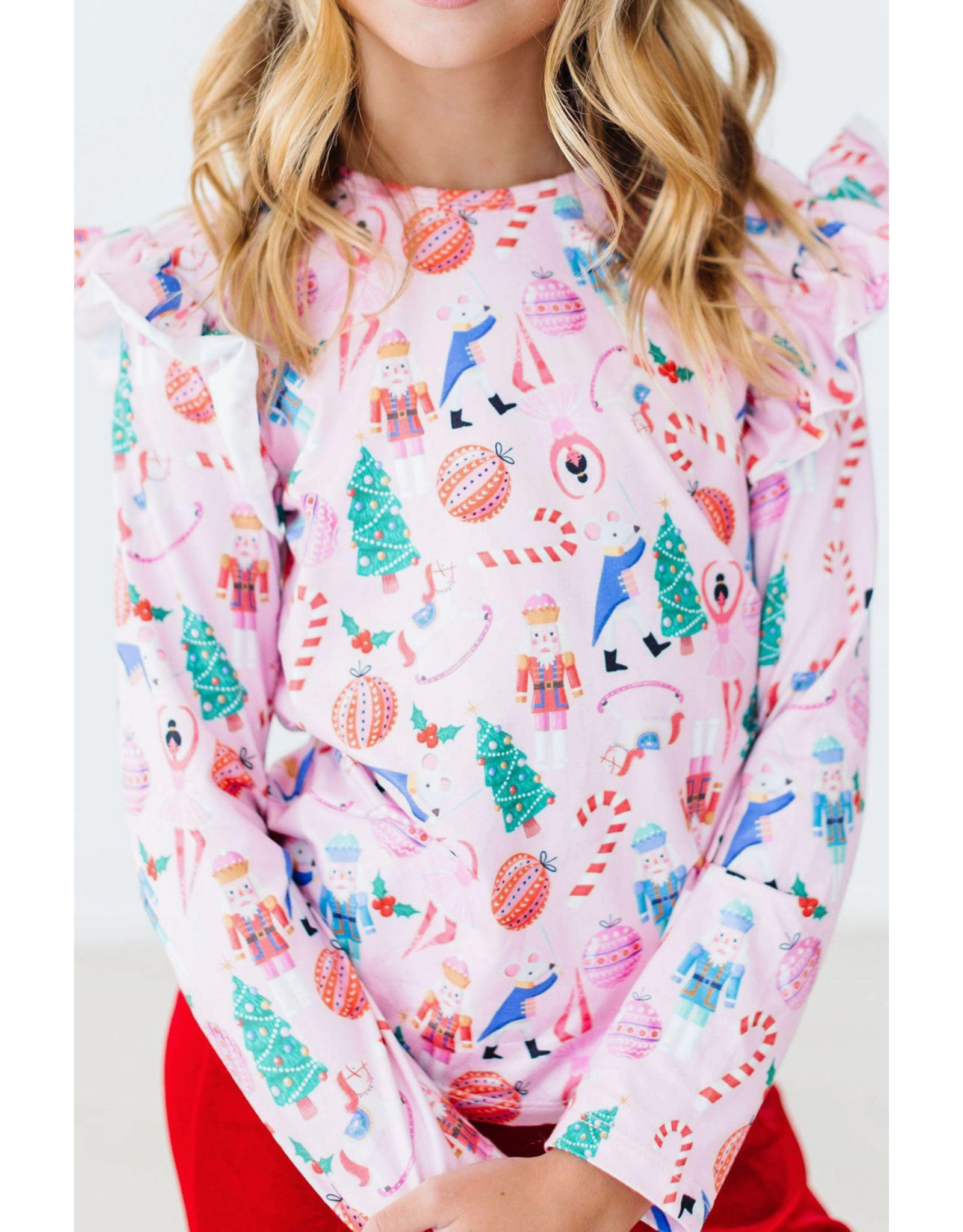 Mila & Rose Mila & Rose- Sugarplum Fairy Ruffle Tshirt-