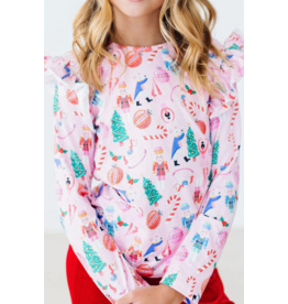 Mila & Rose Mila & Rose- Sugarplum Fairy Ruffle Tshirt-