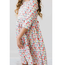Mila & Rose Mila & Rose- Merry & Bright 3/4 Sleeve Twill Dress-