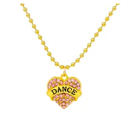 Zomi Gem Zomi Gems- Gold Dance Heart Necklace-