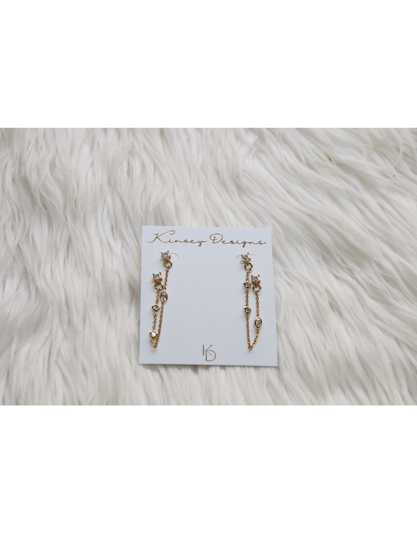 KINSEY DESIGNS CLEO DOUBLE POST EARRING (NF)