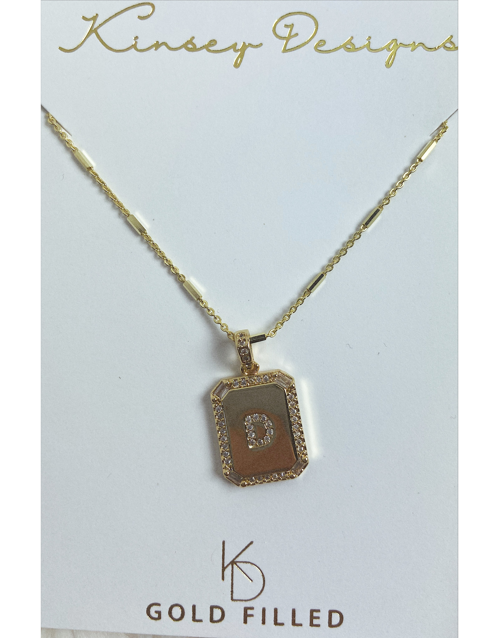 KINSEY DESIGNS KINSEY INITIAL TILE NECKLACE