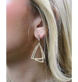 JESSAMY PAVE TRIANGLE EARRING