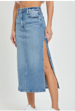 HIDDEN PEYTON SIDE SLIT MIDI SKIRT