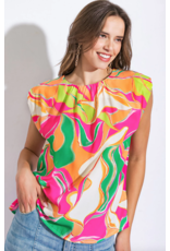 AMALTHEA ABSTRACT SLVLSS TOP