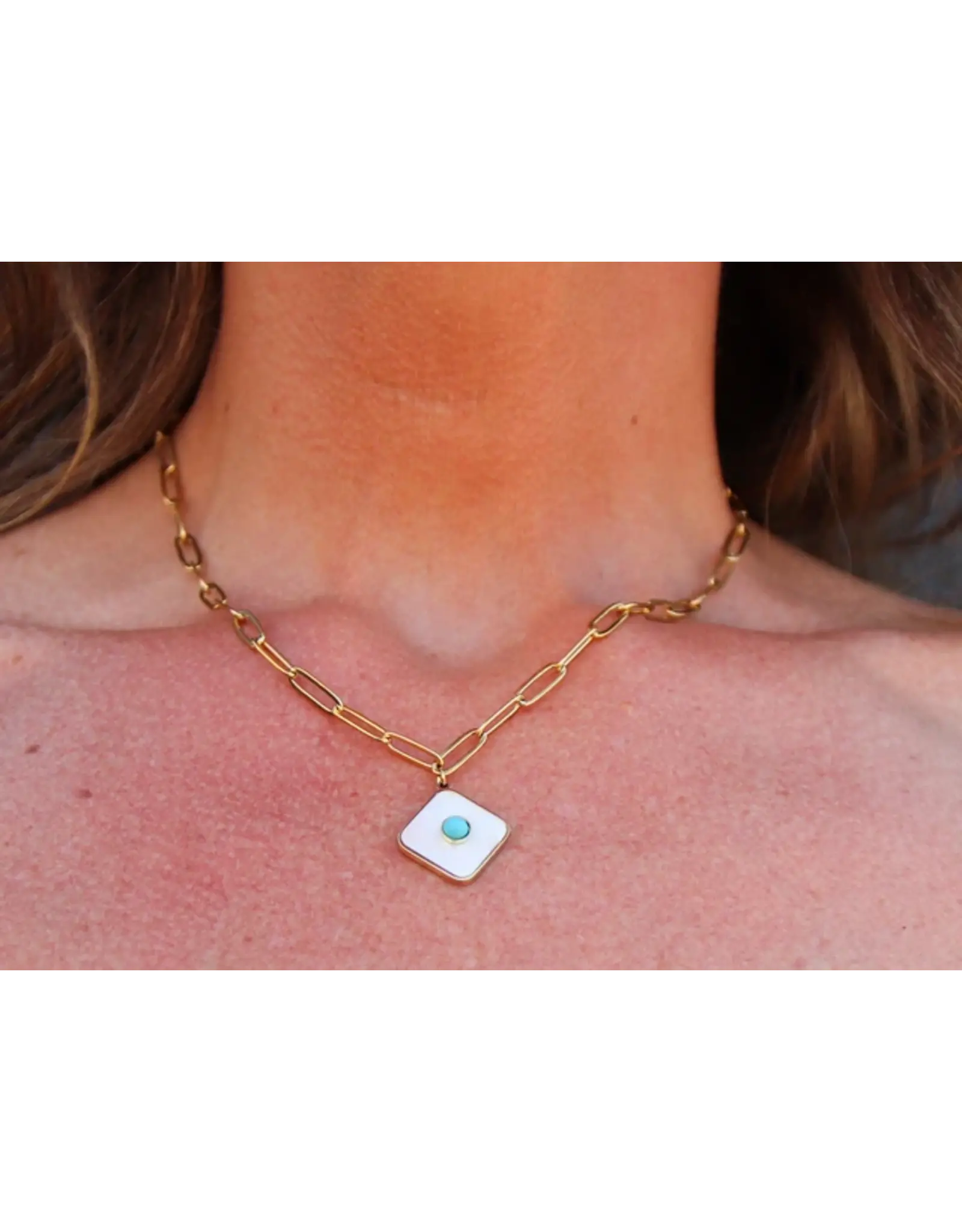 CLAUS MOP SQUARE NECKLACE