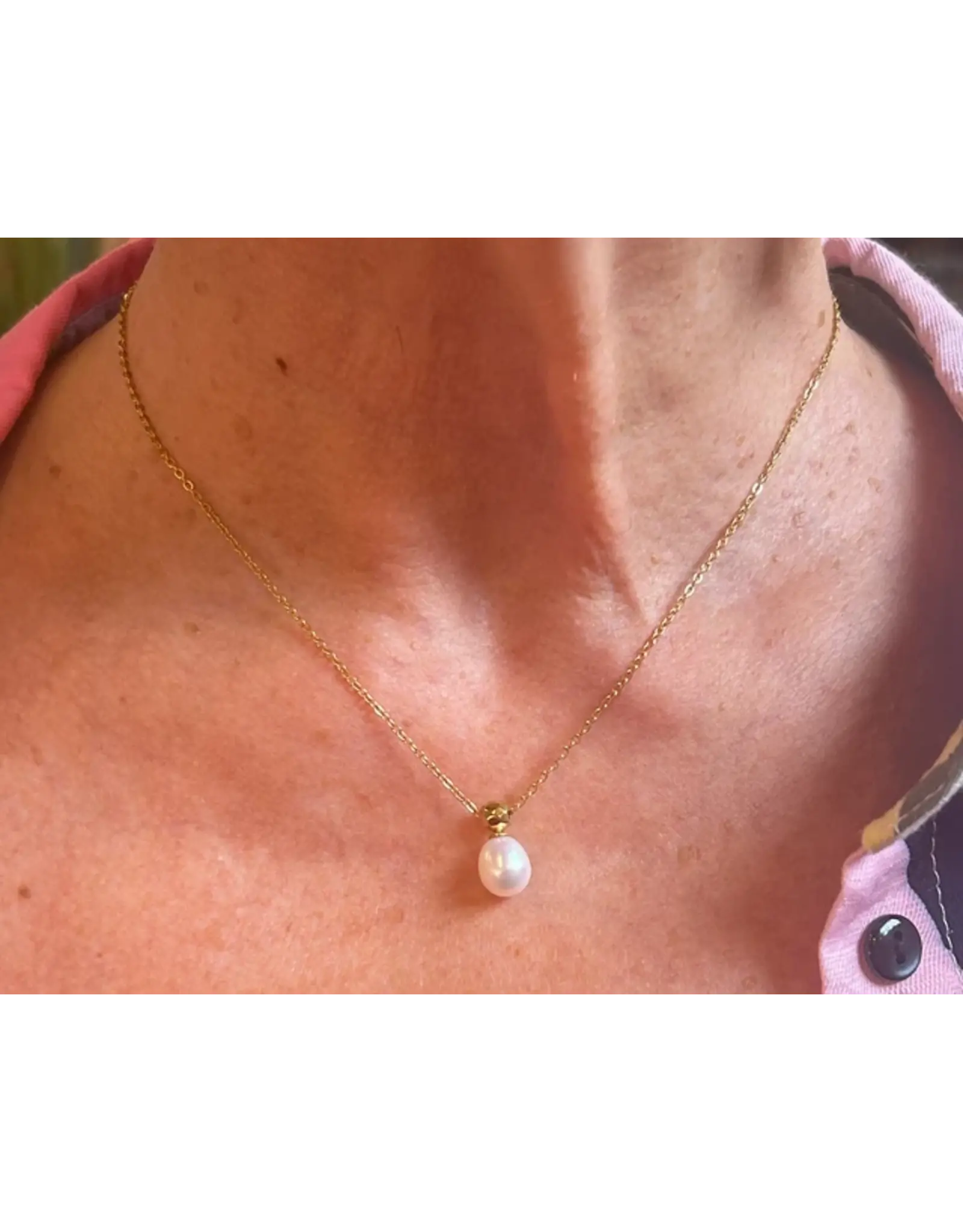 ALFREDA DROP PEARL NECKLACE