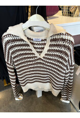 TALLULAH STRIPE CROCHET SWEATER