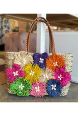 QUEENIE FLORAL STRAW BAG