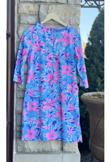 JULIE SPLIT NECK SHIFT DRESS