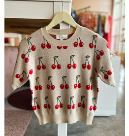 BRIGITTA CHERRY DETAIL SWEATER TOP