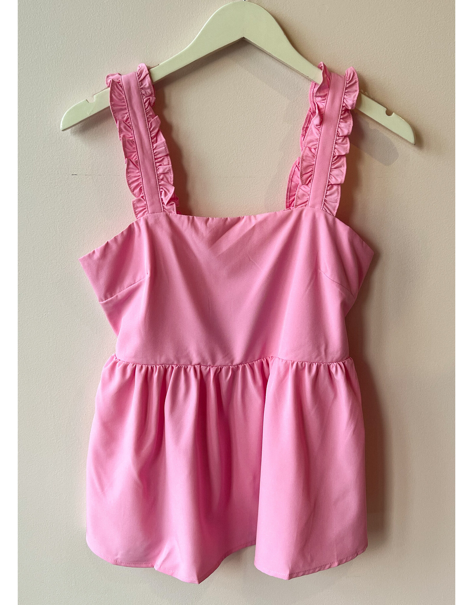 GEORGE RUFFLE DETAIL STRAP TOP
