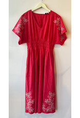 SUTTON EMBROIDERED MIDI DRESS