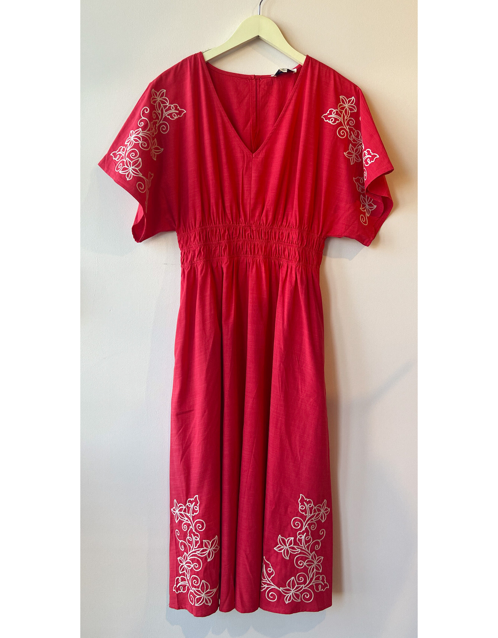 SUTTON EMBROIDERED MIDI DRESS