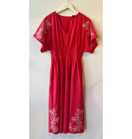 SUTTON EMBROIDERED MIDI DRESS