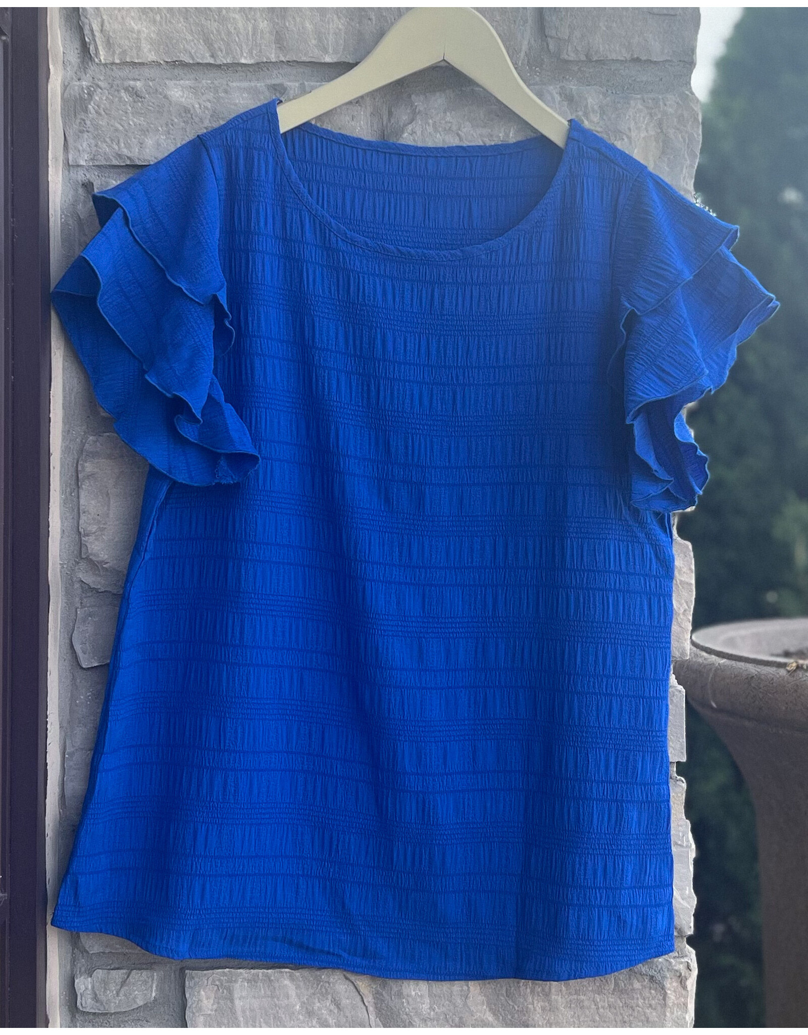 MICHEALA RUFFLED SLEEVE TOP