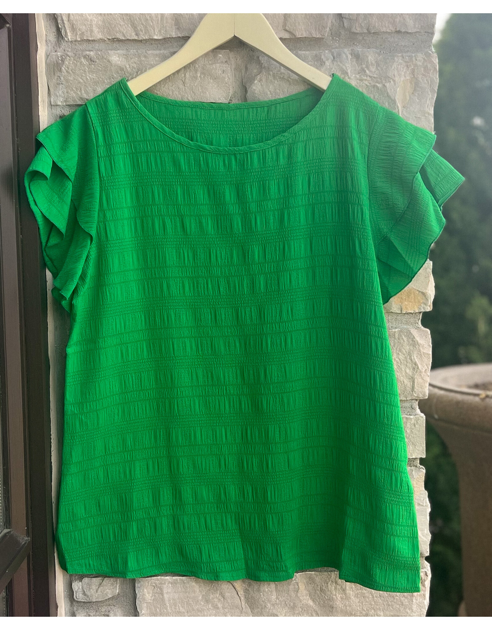 MICHEALA RUFFLED SLEEVE TOP