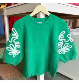 MADELYN EMBROIDERED KNIT TOP