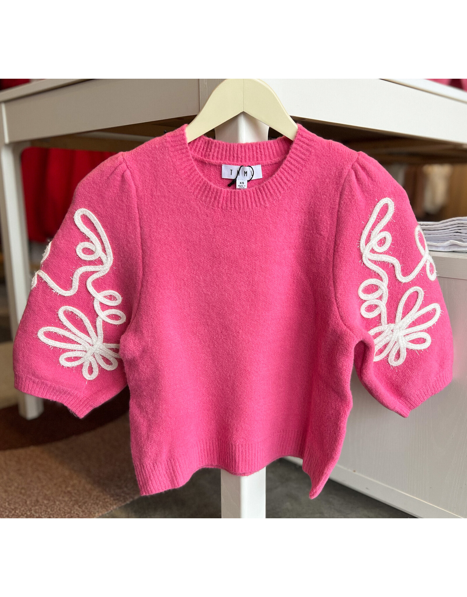 MADELYN EMBROIDERED KNIT TOP
