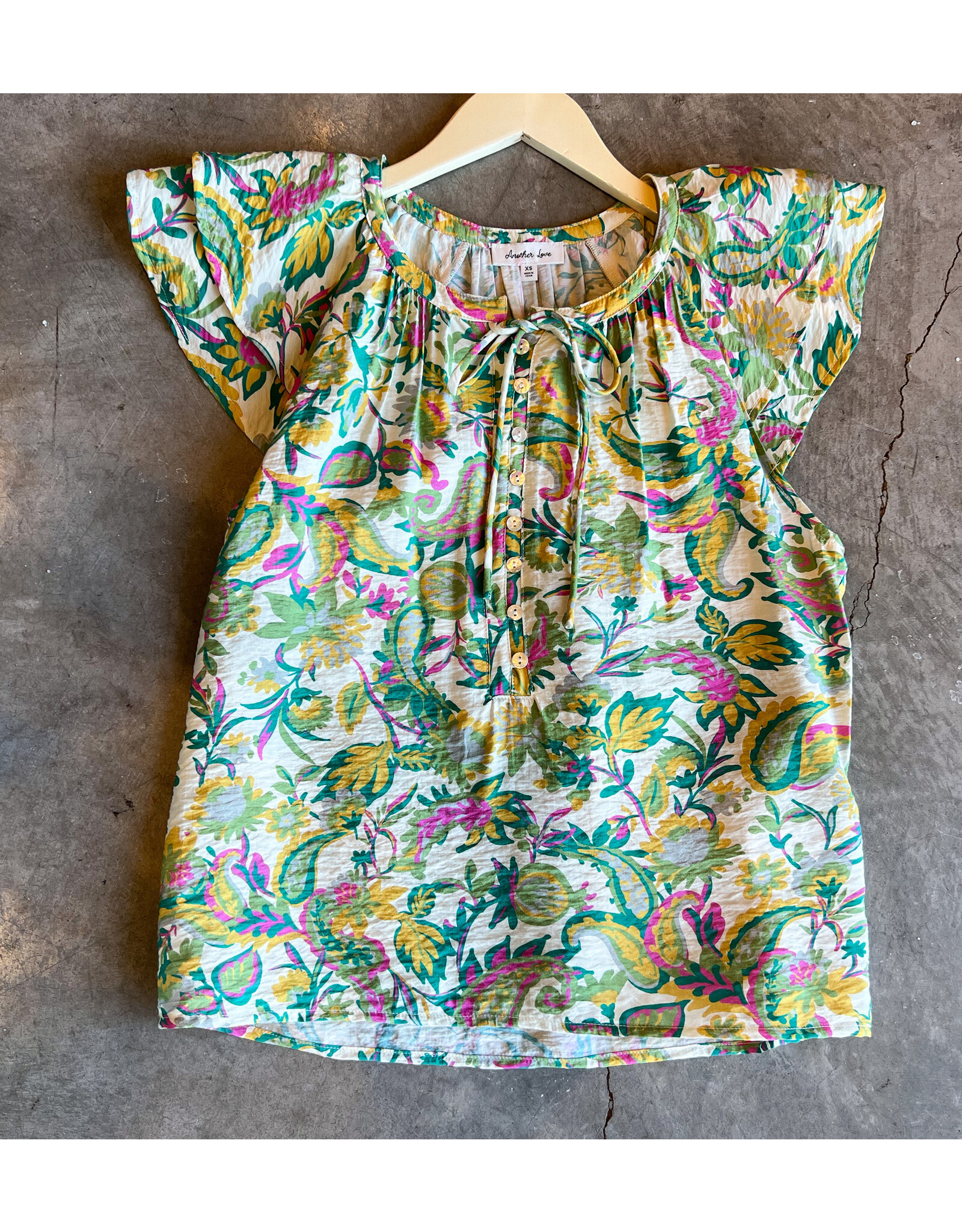 LANEY RUFFLE SLV TOP