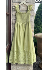 TINUVIEL EYELET MIDI DRESS