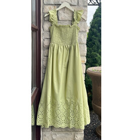 TINUVIEL EYELET MIDI DRESS