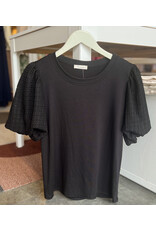ACCO EYELET PUFF SLEEVE TOP