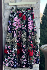 CARMINDY FLORAL MESH A LINE SKIRT