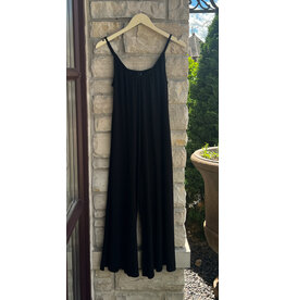 ASSUNTA SHIRRED WIDE LEG JUMPSUIT