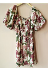 CELESTYN FLORAL PUFF SLEEVE DRESS