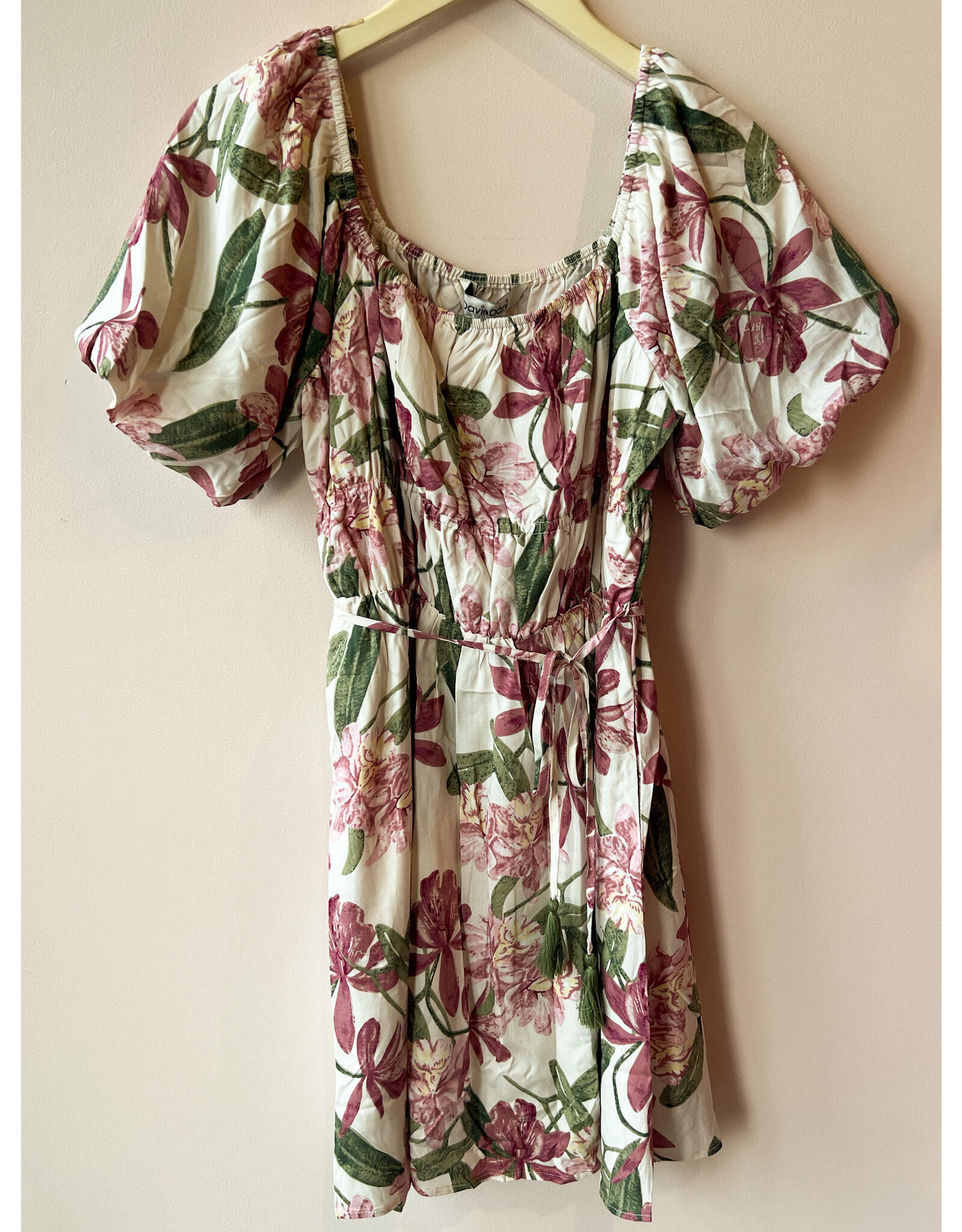 CELESTYN FLORAL PUFF SLEEVE DRESS