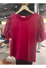 CISCO SEQUIN SLV TOP