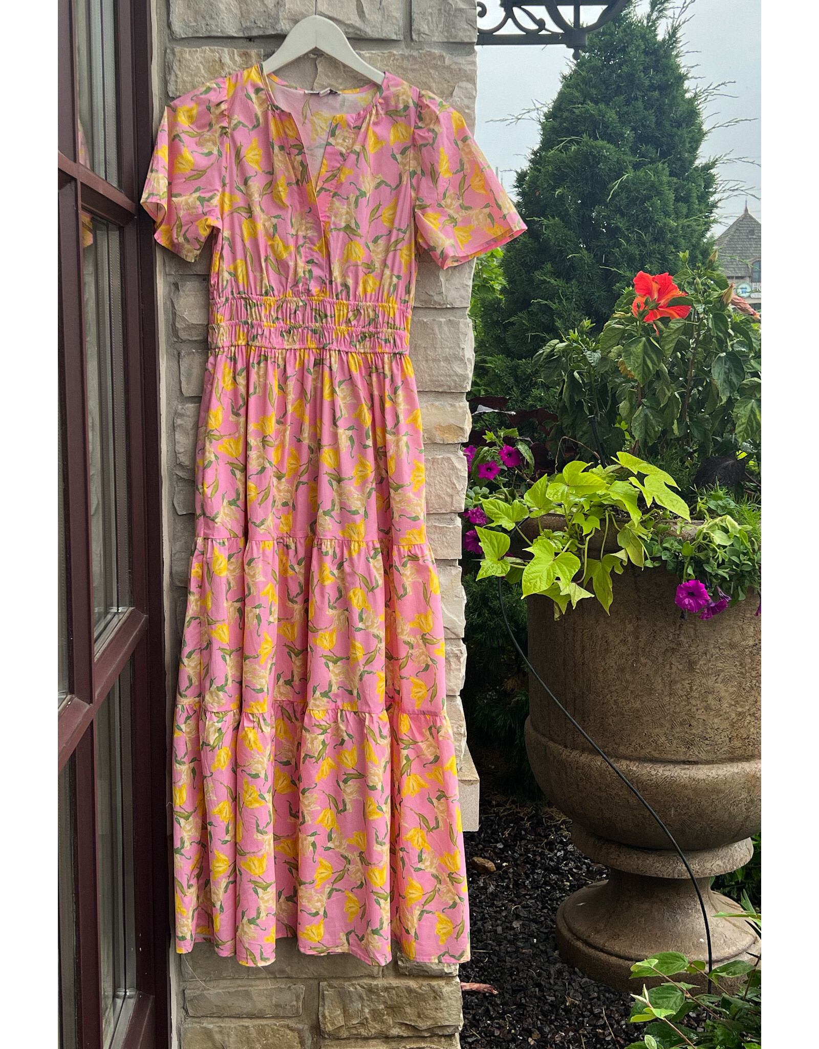 ALIENOR S/S FLORAL MAXI DRESS