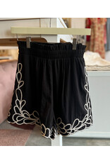 KRIKOR EMBROIDERED HEM SHORTS
