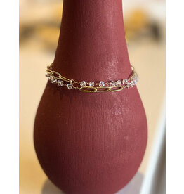 CLAUDIO 2 ROW LINK BRACELET